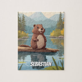 Kleiner Biber am See Personalisiert Kids