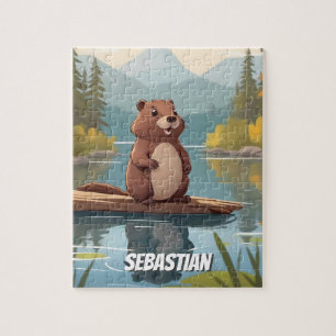 Kleiner Biber am See Personalisiert Kids