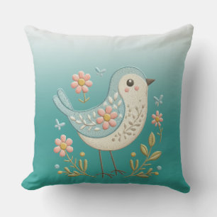 Kleiner Bird Floral Green Throw Kissen