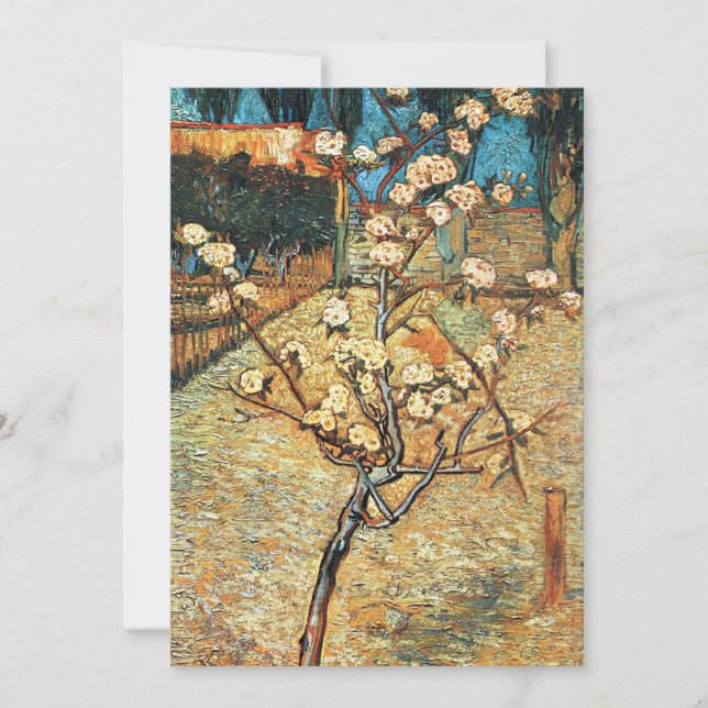 Kleiner Birnbaum in Bloom von Vincent van Gogh Einladung (Vorderseite)