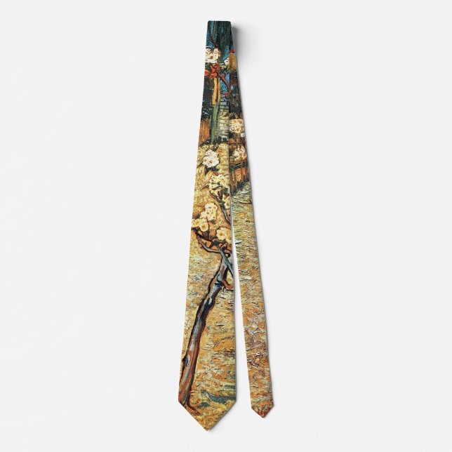 Kleiner Birnbaum in Bloom von Vincent van Gogh Krawatte (Vorderseite)