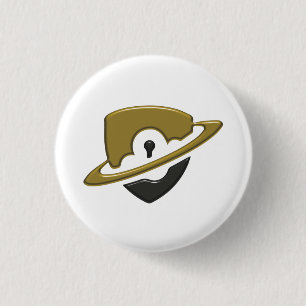 Kleiner Blackwood-Knopf - Gold u. Schwarzes Button