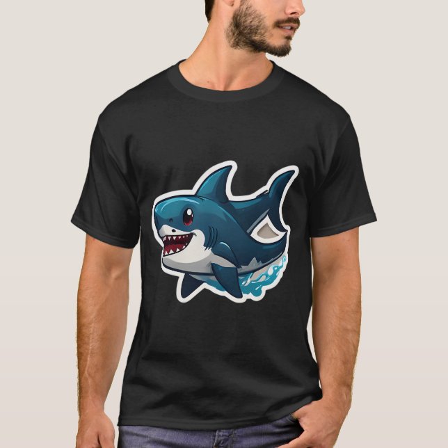 Kleiner blauer Hai T-Shirt (Vorderseite)
