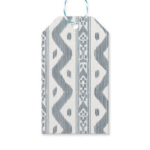 Kleiner blauer Ikat auf Creme