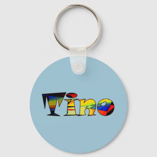 Kleiner blauer Schlüsselanhänger für Tino