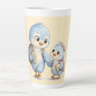 Kleiner blauer Vogel Bruder Hoher Latte-Kaffeebech Milchtasse