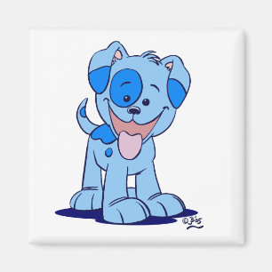 Kleiner blauer Welpenmagnet Magnet