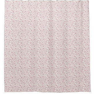 Kleiner Block Druckfloral - Rosa Duschvorhang