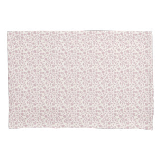 Kleiner Block Druckfloral - Rosa Kissenbezug