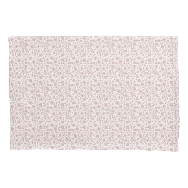Kleiner Block Druckfloral - Rosa Kissenbezug (Vorderseite)