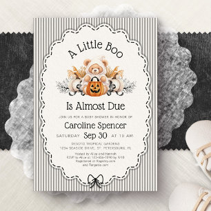 Kleiner Boo-Geist Halloween-Baby-Party Einladung