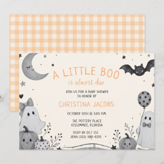Kleiner Boo kommt bald Halloween-Baby-Party Einladung