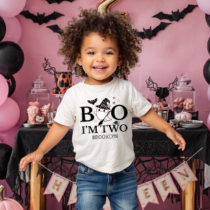 Kleiner Boo Pink Mädchen Halloween Geburtstag Kleinkind T-shirt