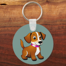 Kleiner brauner Hund, stehend -  Schlüsselanhänger
