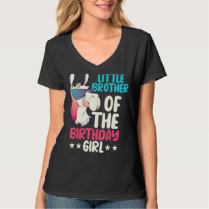 Kleiner Bruder des Geburtstags-Girl Llama Bday Alp T-Shirt