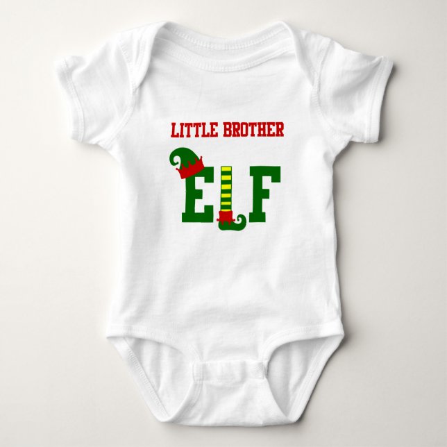 KLEINER BRUDER ELF BABY STRAMPLER (Vorderseite)