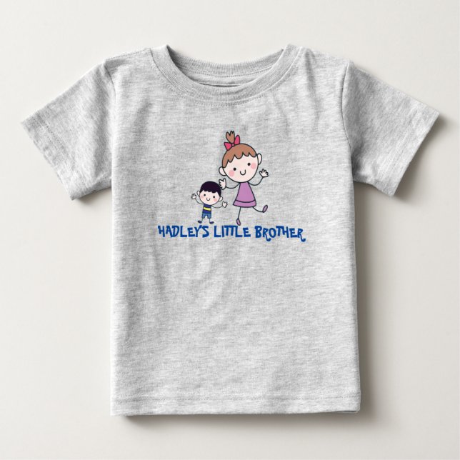 kleiner Bruder Großschwester, Geschwister Baby T-shirt (Vorderseite)