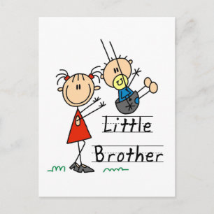 Kleiner Bruder mit große Schwester-T-Shirts Postkarte