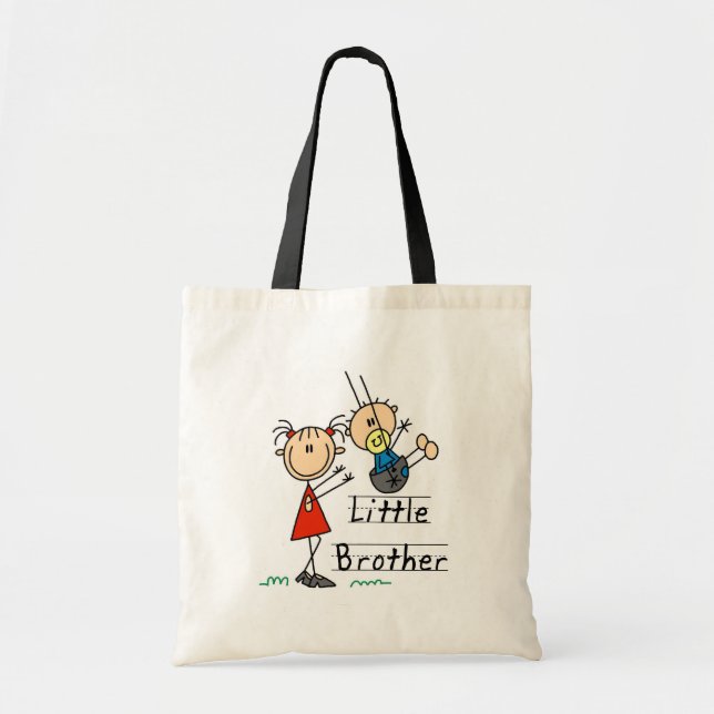 Kleiner Bruder mit große Schwester-T-Shirts Tragetasche (Vorne)