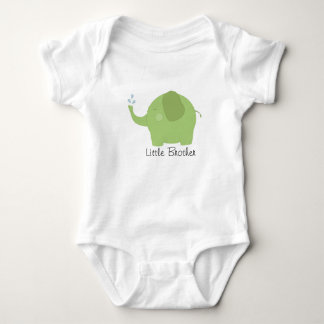 Kleiner Bruder oder Schwester Grün Elephant Baby Strampler