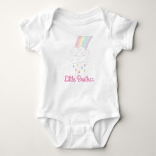 Kleiner Bruder Regenbogen Baby Strampler