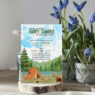 kleiner Camper Camping-Abenteuer Wald Baby Shower Einladung