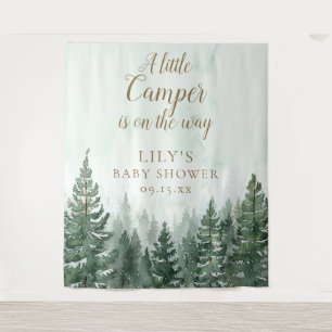 Kleiner Camper Kiefernwald Baby Shower Foto Requis Wandteppich