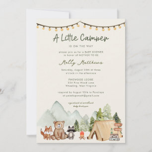 Kleiner Camper Woodland Rustikale Babyparty Einladung