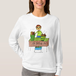 Kleiner Cartoon, der frisches Brot verkauft T-Shirt