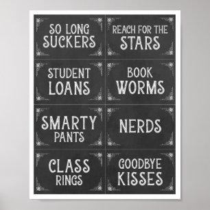 Kleiner Chalkboard Abschluss Candy Bar Signs Poster