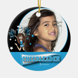 Kleiner Cheerleader - DIY Foto - Baby Blue Keramikornament
