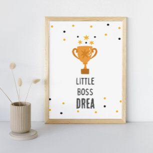 Kleiner Chef Individueller Name Kinderzimmer Poste Poster