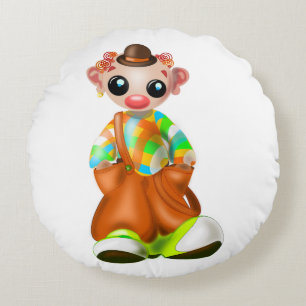 Kleiner Clown-Rundkissenzirkus Rundes Kissen