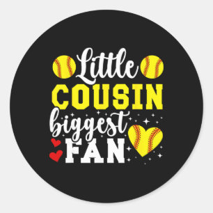 Kleiner Cousin Softll Cousin eines Softll-Spielers Runder Aufkleber