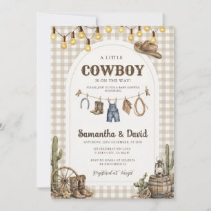 Kleiner Cowboy ist auf dem Weg - Babyparty-Einladu Einladung