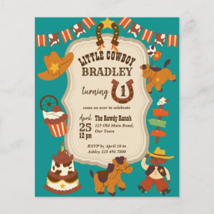 Kleiner Cowboy-Kindergeburtstag Party-Budget einla