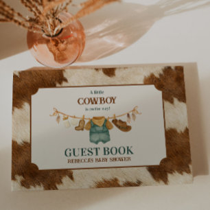 Kleiner Cowboy Kuh Western Wäscheleine Babyparty Gästebuch