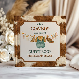 Kleiner Cowboy Kuh Western Wäscheleine Babyparty Gästebuch