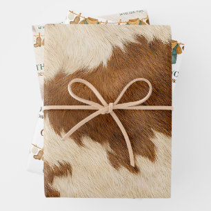Kleiner Cowboy Kuh Western Wäscheleine Babyparty Geschenkpapier Set