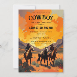 Kleiner Cowboy Moderne Babydusche Einladung
