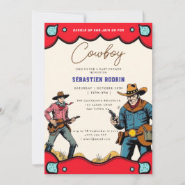 Kleiner Cowboy Moderne Babydusche Einladung