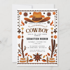 Kleiner Cowboy Moderne Babydusche Einladung