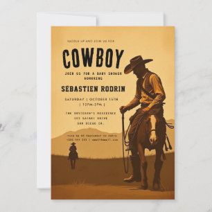 Kleiner Cowboy Moderne Babydusche Einladung