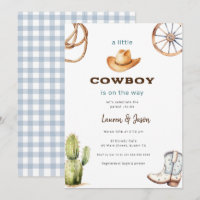 Kleiner Cowboy Moderne Babydusche Einladung