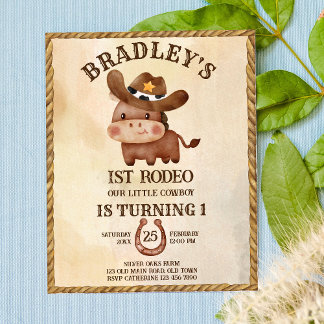 Kleiner Cowboy-Pferd 1. Rodeo-Einladung