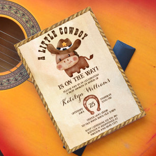 Kleiner Cowboy süßes Baby-Pferd in einem Hut Baby Einladung