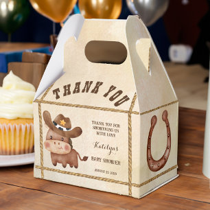 Kleiner Cowboy süßes Baby-Pferd mit Hut Baby-Party Geschenkschachtel