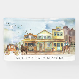 Kleiner Cowboy Western-Baby-Shower-Empfang Banner