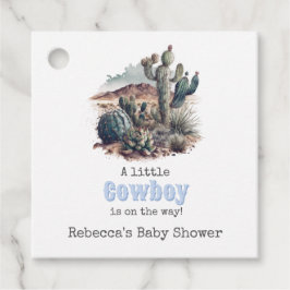 Kleiner Cowboy Western Blue Boy Baby Duschdekor Geschenkanhänger