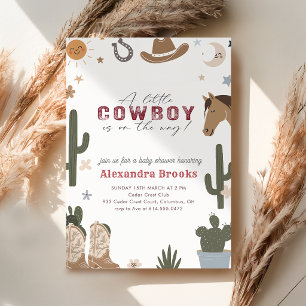 Kleiner Cowboy Western Boy Baby Shower Einladung